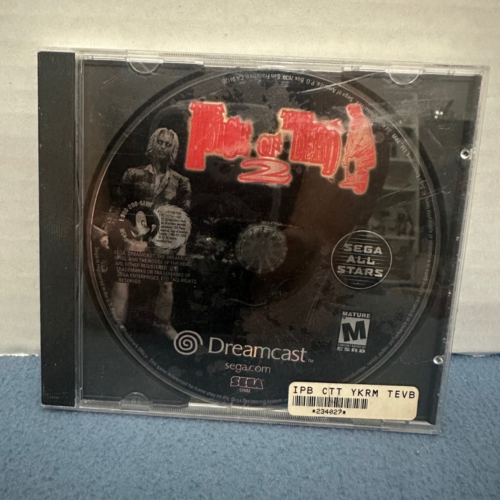 The House of the Dead 2 Sega Dreamcast Sega All Stars Video Game Disc Only